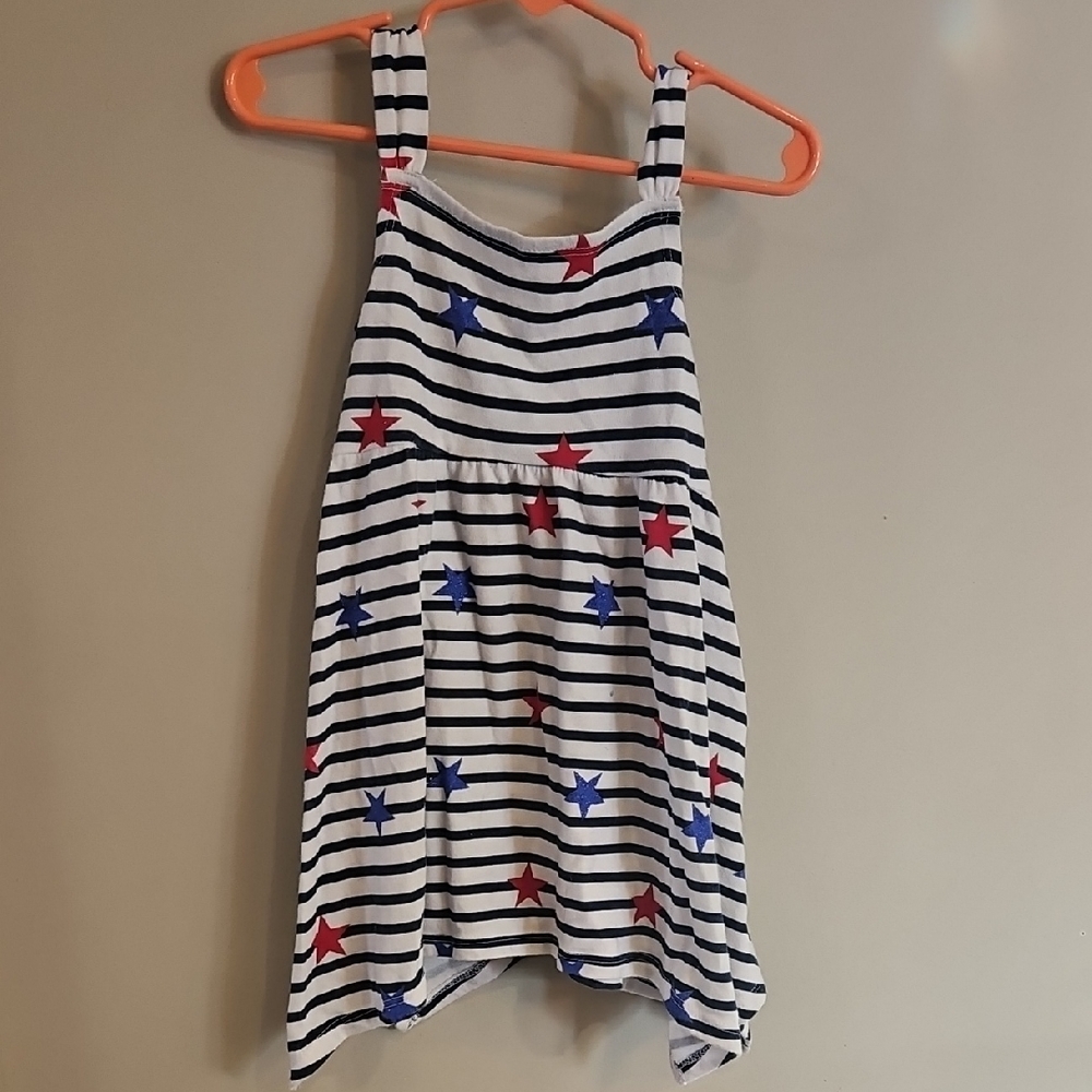 Jumping Beans Striped Dress with Red and Blue Stars